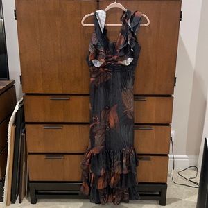 Beautiful dark floral maxi dress